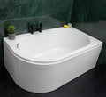 Donello Compact Right Hand Reinforced Acrylic Shower Bath 1550x900mm