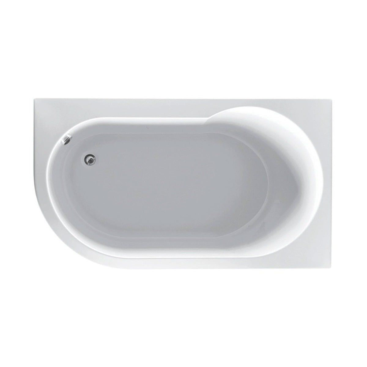 Donello Compact Right Hand Reinforced Acrylic Shower Bath 1550x900mm
