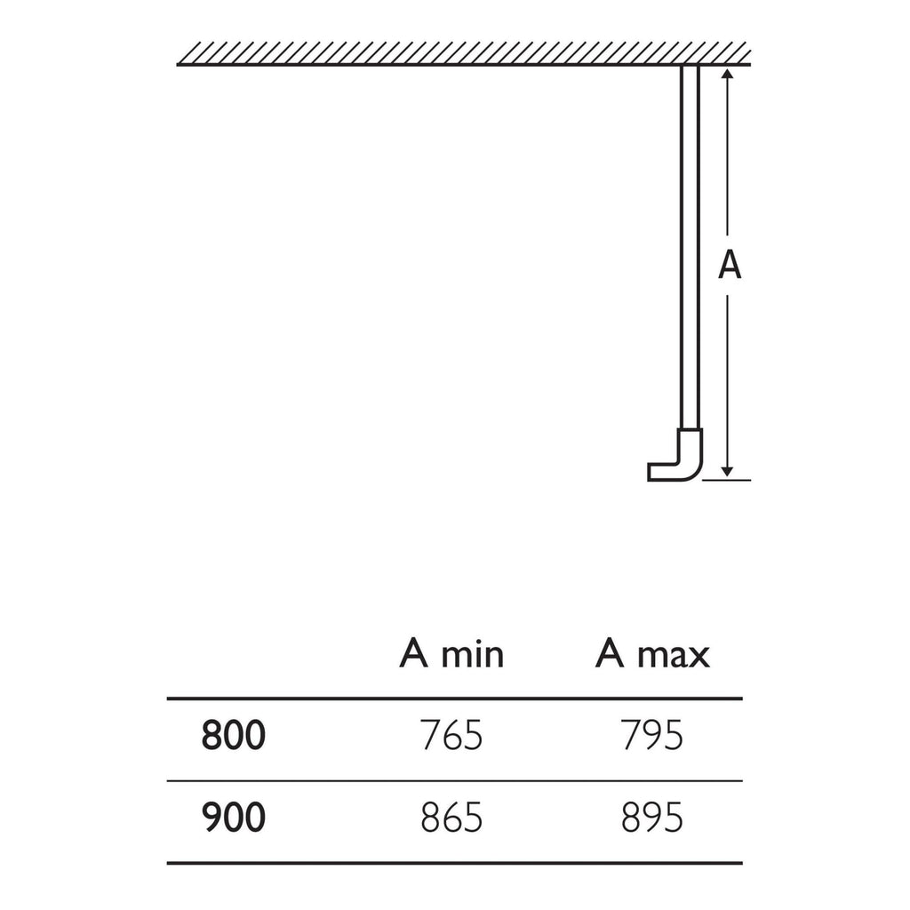 Glyn Chrome Frameless Shower Side Panel (800mm)