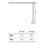 Glyn Chrome Frameless Shower Side Panel (800mm)