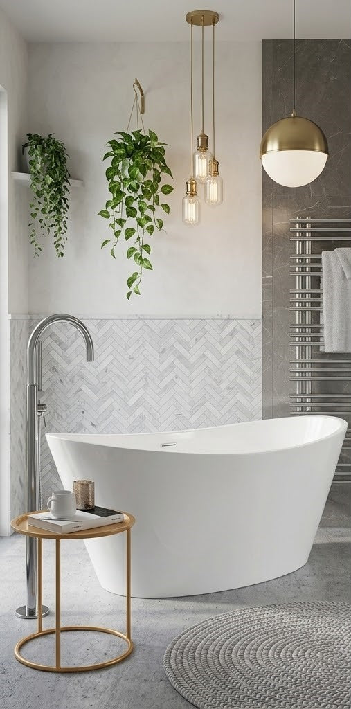 Fawn Freestanding White Acrylic Bath