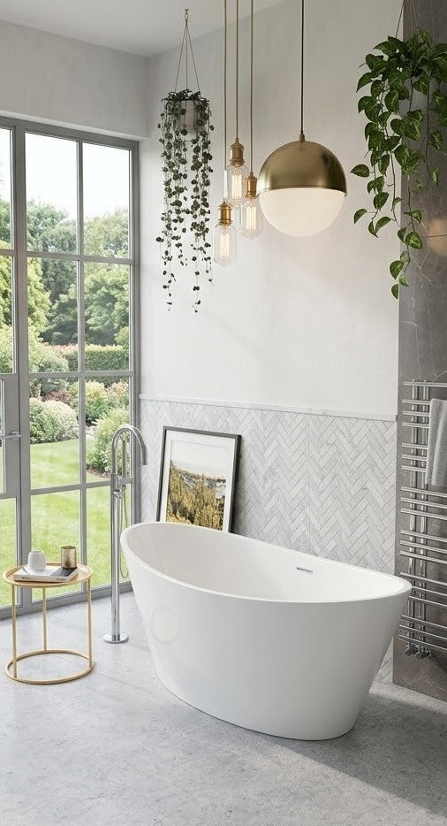 Fawn Freestanding White Acrylic Bath