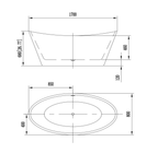 Lambi Freestanding White Acrylic Bath