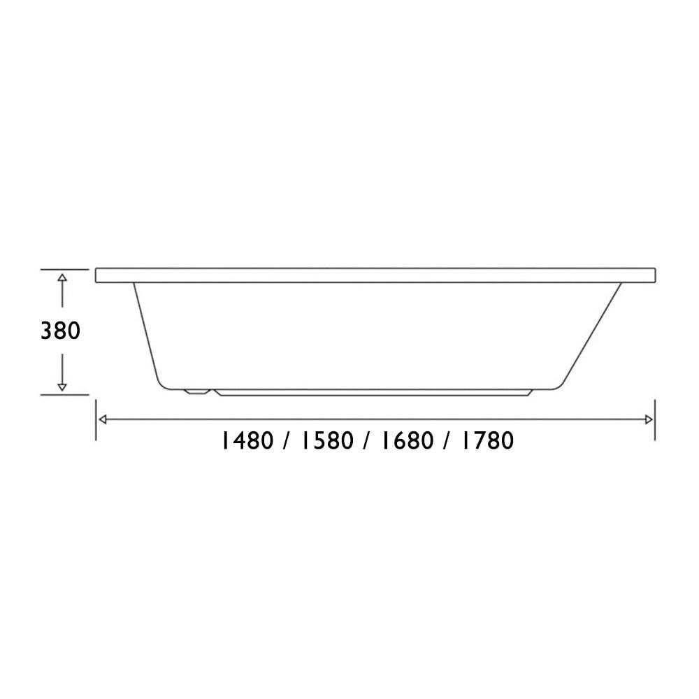 Leigh Reinforced Acrylic Single Ended Bath 1780x795mm