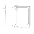 Jade Low Profile Non Slip Rectangle Shower Tray 1000x800mm